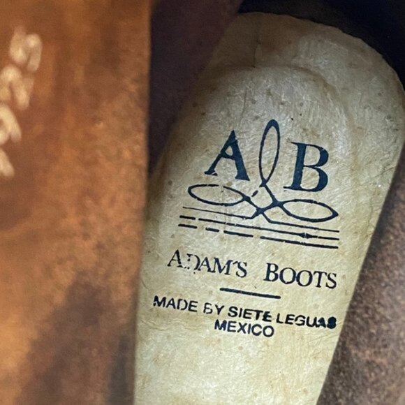 Adams Boots Handmade Brown Leather Engineer Boots - Picture 10 of 12